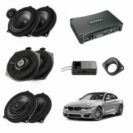 Pachet sistem audio Plug&Play Audison dedicat BMW K4E X4E + Amplificator AP F8.9bit 1040W + Conectica dedicata Difuzoare & Amplificatoare 
