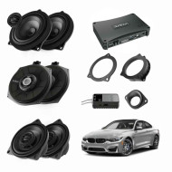 Pachet sistem audio Plug&Play Audison dedicat BMW K4E X4M A4E + Amplificator AP F8.9bit 1040W + Conectica dedicata Difuzoare & Amplificatoare 